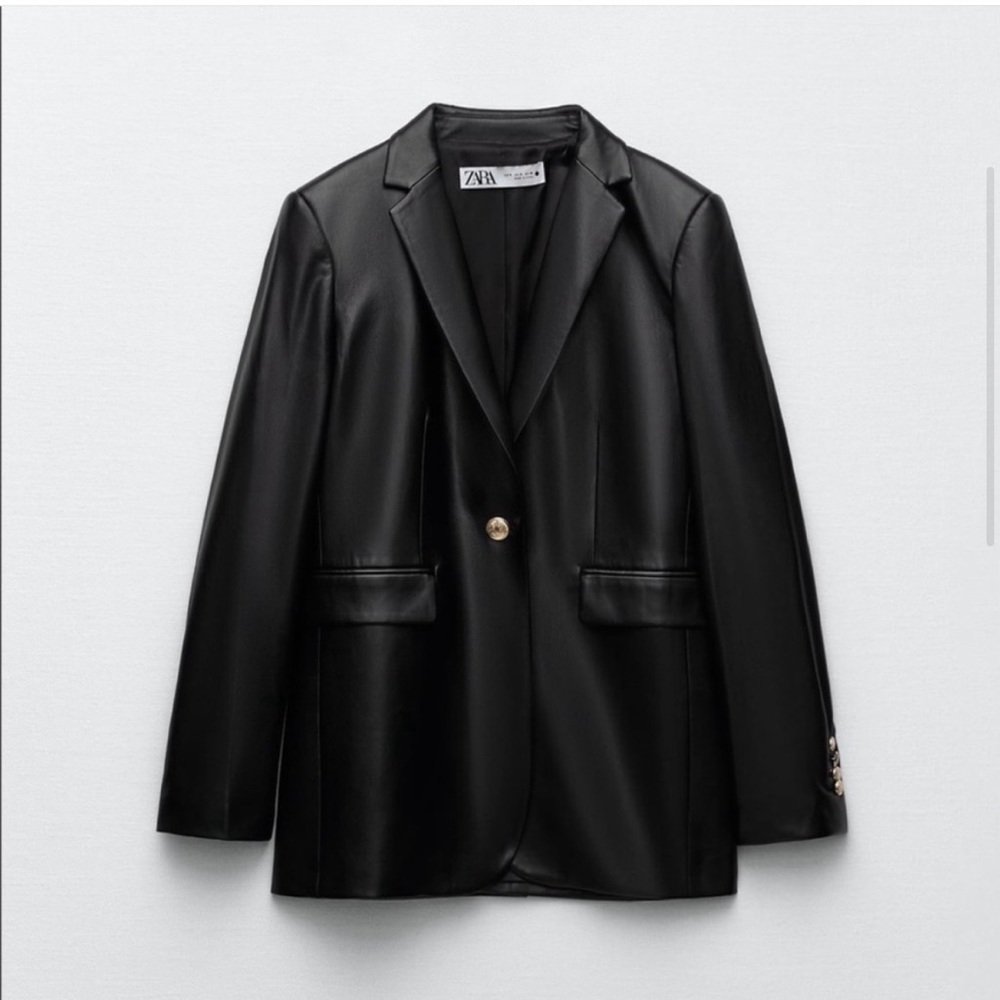 Zara Leather Blazer